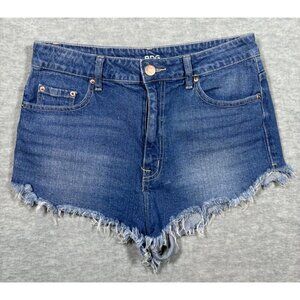 BDG Super High Rise Dolphin Jean Shorts Womens‎ 31W Fray Edge